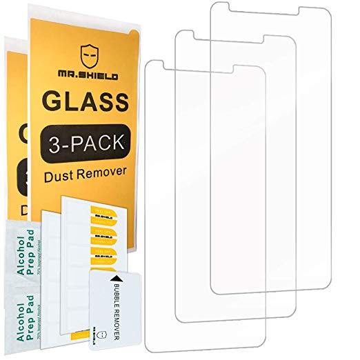 [3-Pack]-Mr.Shield for Google (Pixel 3a) [Shorter Fit for Case Version] [Tempered Glass] Screen Protector [Japan Glass with 9H Hardness] with Lifetime Replacement Warranty