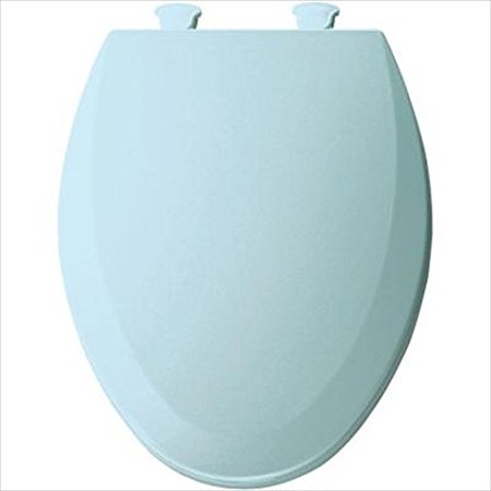 Bemis 1500EC464 Molded Wood Elongated Toilet Seat With Easy Clean and Change Hinge Dresden Blue