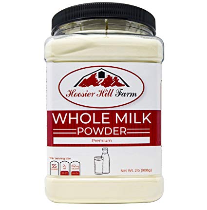 Hoosier Hill All American Whole Milk Powder 2 LBS, Hormone Free, Made in USA