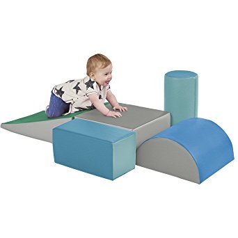 ECR4Kids SoftZone Climb and Crawl Foam Play Set for Toddlers and Preschoolers, Contemporary (5-Piece)