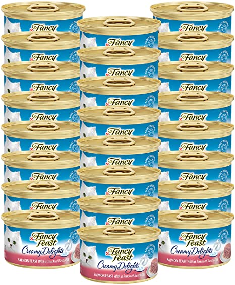 Fancy Feast Purina Creamy Delights Salmon Feast with a Touch of Real Milk (24-CANS NET WT 3 OZ Each)