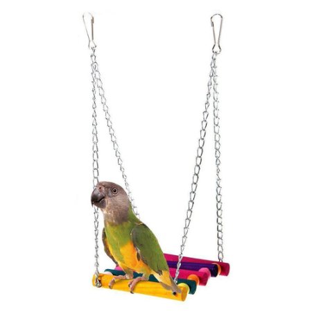 Vktech® Pet Bird Parrot Parakeet Budgie Cockatiel Cage Hammock Swing Toy Hanging Toy