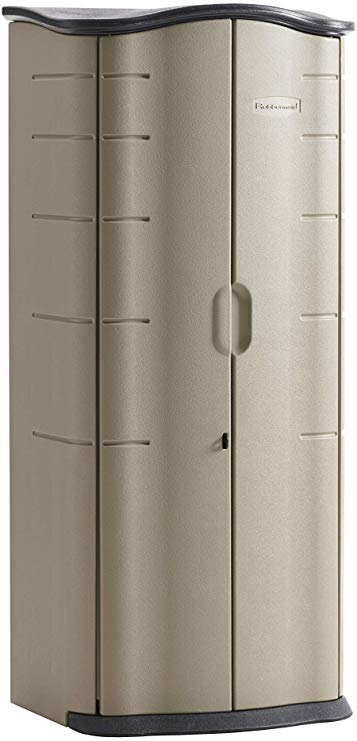 Rubbermaid Roughneck Storage Shed, Small Vertical, Brown