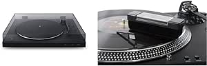 Sony PS-LX310BT Bluetooth Turntable with built-in Phono Pre-Amp, 2 speeds and 3 gain modes, Black & Acc-Sees APV004 Pro Vinyl Velvet Brush Record Cleaner – Includes Stylus Pick Up Brush - Anti-Static