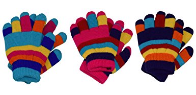 Peach Couture Children's Toddler Warm Winter Gloves Value 3 Pack 2-6 Years