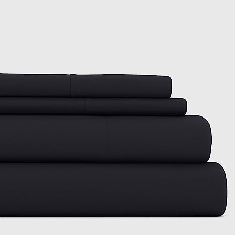 Linen Market Bed Sheets for King Size Bed (Black) - Sleep Better Than Ever with These Soft and Cooling King Sheets - Deep Pocket Fits 16" Thick Beds - 4 Piece King Sheet Set