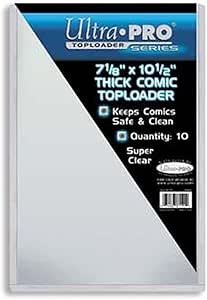 Ultra Pro 7-1/8" X 10-1/2" Thick Comic Toploader 10ct