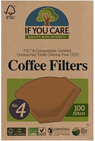 IF YOU CARE J25001 Coffee Filters, No. 4, 100 count.
