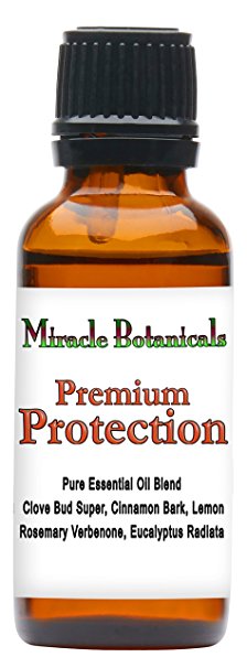 Miracle Botanicals Premium Protection Essential Oil Blend - Compare to Thieves Blend - 100% Pure Therapeutic Grade Essential Oils 30ml/1oz.