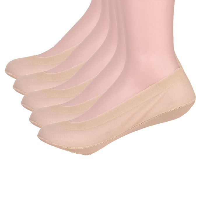 BonClare Womens No Show Socks Elastic socks, Low Cut Non-Slip (5 packs)