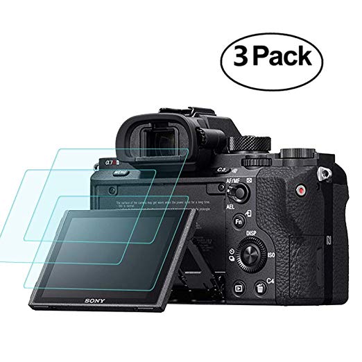 Screen Protector for Sony Alpha A7II A7RIII A7SII A7R Mark II Camera, Masstimo 3 Pack Tempered Glass LCD Protective Screen Guard for A72 A7R2 A7S2 A7R Mark 2
