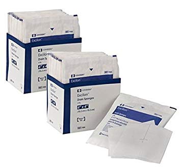 Covidien 7086 Excilon Drain Sponge, Sterile 2's in Peel-Back Package, 4" x 4", 6-ply (Pack of 50) (2)