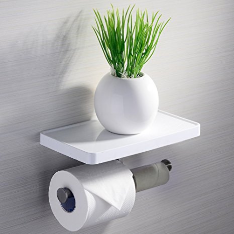 SR SUN RISE Toilet Paper Holder Double Roll Holder with Shelf, Stainless Steel 304 ABS, Wall Mount