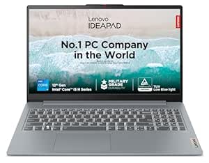 Lenovo IdeaPad Slim 3 Intel Core i5-12450H 15" (39.6cm) FHD IPS 300 Nits Thin & Light Laptop (16GB/512GB SSD/Win 11/Office 2021/Alexa Built-in/3 Month Game Pass/Arctic Grey/1.62Kg), 83ER00BCIN