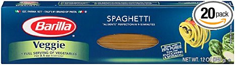 Barilla Veggie Pasta, Spaghetti, 12 Ounce (Pack of 20)