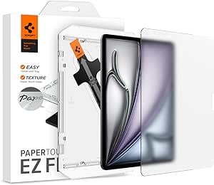 Spigen PaperTouch Tempered Glass Screen Protector [GlasTR EZ Fit PaperTouch] Designed for iPad Air 13 inch M2 (2024) [9H Hardness/Case-Friendly]