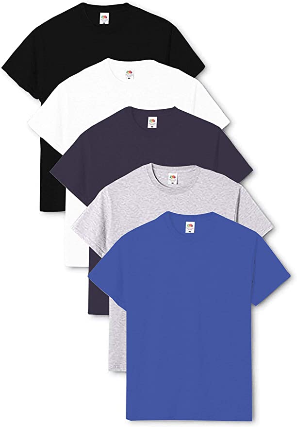 Fruit of the Loom Men's Heavy T-Shirt Pack of 5