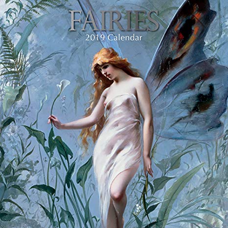 2019 Wall Calendar - Fairy Calendar, 12 x 12 Inch Monthly View, 16-Month, Fantasy Theme with Woodland Fairies, Includes Monthly Quotes and 180 Reminder Stickers