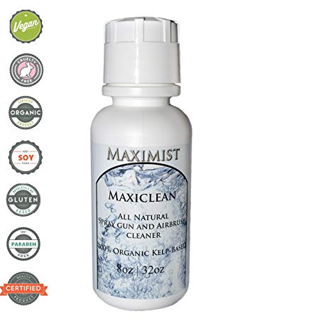 MaxiClean Organic Airbrush Spray Tanning Spray Gun and Equipment Cleaner 8 oz