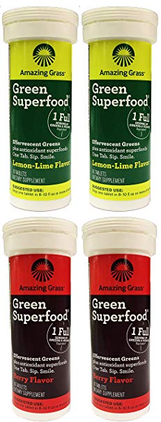 Amazing Grass Green Superfood Effervescent Water Enhancing Tablets (Pack of 4)