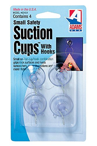 Adams Manufacturing 7500-77-3040 1 1/8" Suction Cups, Small, 4 Pack