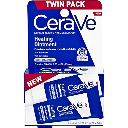 CeraVe Healing Ointment 0.7 oz with Petrolatum Ceramides for Protecting and Soothing Cracked, Chafed Skin