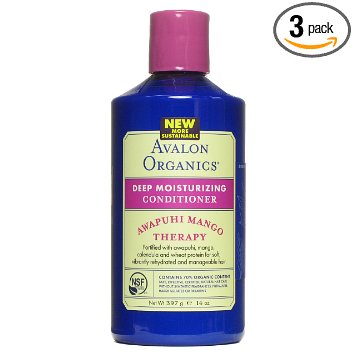 Avalon Organics Deep Moisturizing Conditioner, 14 Ounce (Pack of 3)