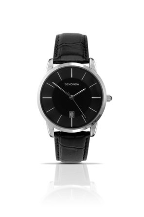 Sekonda Men's Quartz Watch with Black Dial Analogue Display and Black Leather Strap 3346.27