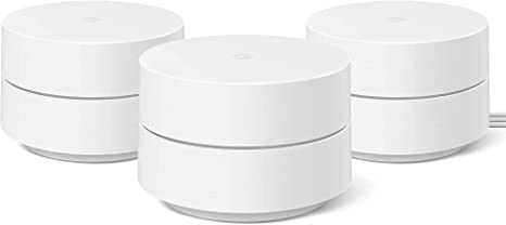 Google Wifi - Mesh Wifi System, pack of 3. Wi-Fi that just works. Up to 85m² coverage per point