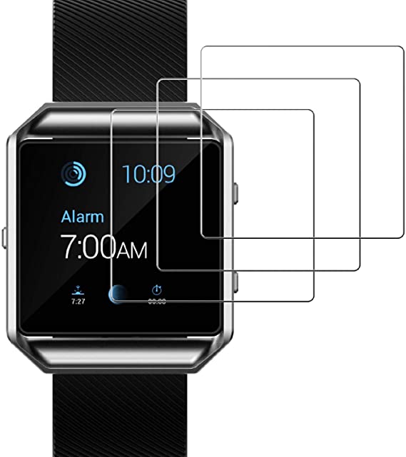 JETech Screen Protector for Fitbit Blaze Smart Watch Tempered Glass Film, 3-Pack