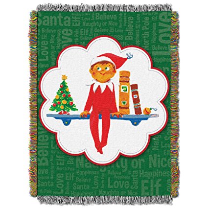 The Elf on the Shelf, Xmas Tradition Tapestry Throw by The Northwest Company, 46 by 60"