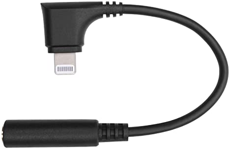 Movo IMA-3 Female 3.5mm TRRS Microphone Adapter Cable to Right-Angle Lightning Connector Dongle Compatible with Apple iPhone, iPad Smartphones and Tablets - Perfect for Gimbals
