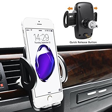 CARPRO Universal Button Quick Release Air Vent Car Mount Smartphones Car Phone Holder Cell Phone Car Holder for iPhone 7 7 Plus SE 6s 6 Plus 5s 5 4s Samsung Galaxy S7 S6 S5 LG Nexus SONY Moto and More