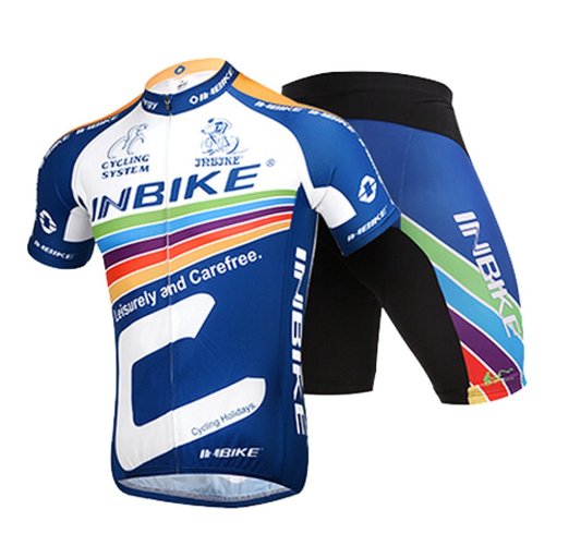 INBIKE Men's Summer Breathable Cycling Jersey and 3D Silicone Padded Shorts Set Outfit