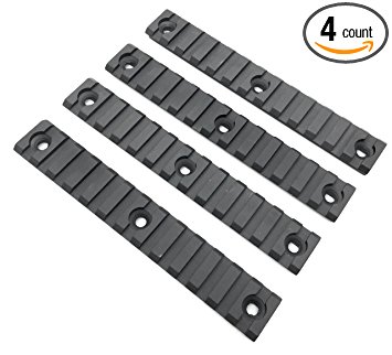 Dagger Defense four pack of keymod, single picatinny rail sections, aluminum, includes screws and tool for mounting,use for mounting accessories