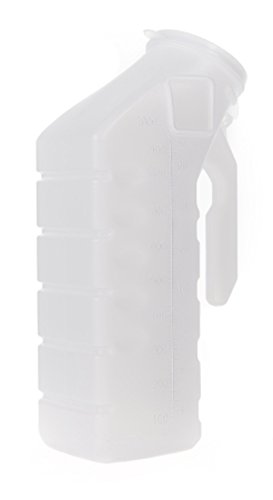 Pack of 12 McKesson Plastic Translucent Male Urinal 32 oz. / 1000 mL volume