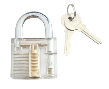 GoldLock Cutaway Professional Transparent Practice Padlock For Locksmith Training