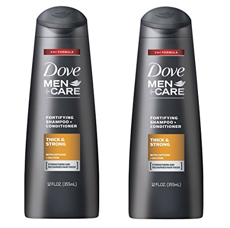 Dove Men Care Thick and Strong Fortifying 2in1 Shampoo and Conditioner 12 FL OZ - Pack of 2