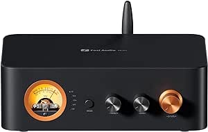 Fosi Audio MC351 2.1 Kanal Vollverstärker mit DAC, Home Audio Stereo Endstufe mit Dual TPA3255 Chips für HiFi Passiv Lautsprecher, Vintage VU Meter Receiver mit Bluetooth und USB/OPT/COAX