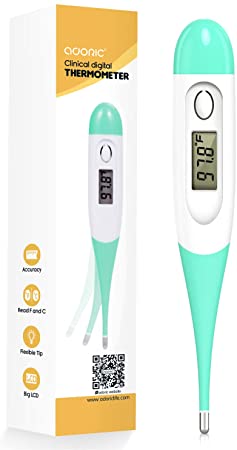 Adoric Life Digital Thermometer, Thermometer with Flexible Tip for Home Use