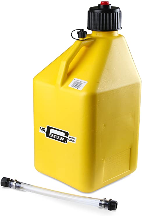 Mr. Gasket Utility Jug 5 Gal Yellow W/Hose Square