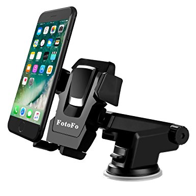 FotoFo , Car Mount,Universal Phone Holder For IPhone 7 7 Plus/ 6s Plus/6s/6, Galaxy S7/S7 Edge, EdgeS6/S6 Edge, Other Smartphones (Silver)