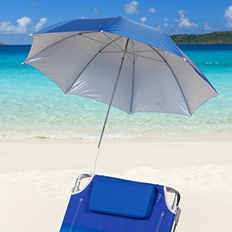 Icetek Sports Clamp-On Beach Umbrella, Blue