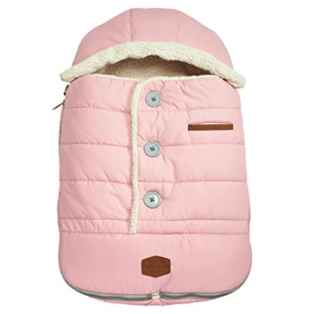 JJ Cole - Urban Bundleme, Canopy Style Bunting Bag to Protect Baby from Cold and Winter Weather in Car Seats and Strollers, Blush Pink, Infant