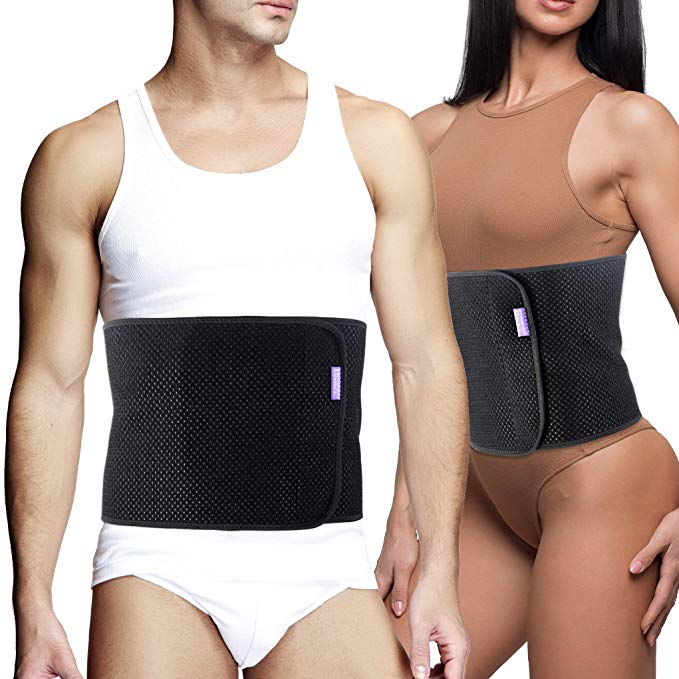 Everyday Medical Abdominal Binder Post Surgery I Bamboo Charcoal Fabric Accelerates Healing and Reduce Swelling After C-Section, Abdomen Surgeries, Tummy Tuck, Bladder & Gastric Bypass I Large