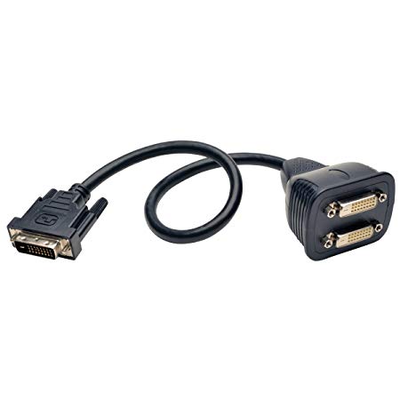 Tripp Lite DVI Y Splitter Cable, Digital Monitors (DVI-D M to 2x F), 1-ft. (P564-001)