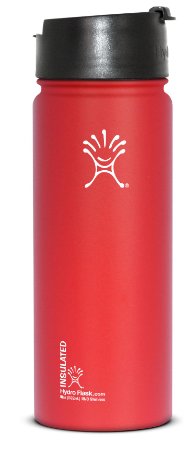 Hydro Flask Insulated Stainless Steel Water Bottle Wide Mouth with Hydro Flip Lid, 18-Ounce