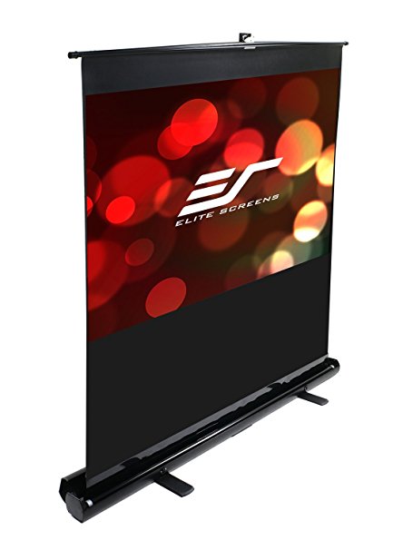 Elite Screens ezCinema Series, 80-inch 16:9, Portable Floor Pull Up Projection Screen, Model: F80NWH