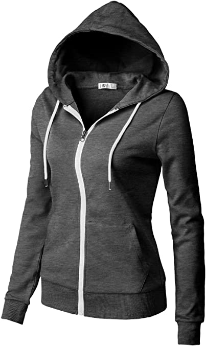 H2H Womens Active Slim Fit Zip up Long Sleeve Hoodie Jacket
