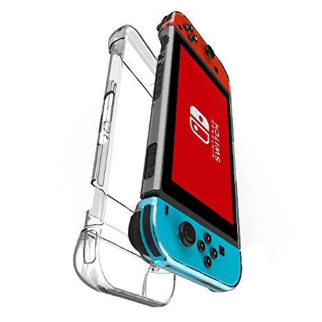 Kungber Anti-Scratch Hard Back Case Cover for Nintendo Switch Transparent Ergonomic Accessories Skin 2017(clear)